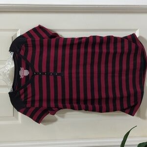 Great Expectations Women's Striped Maternity Tunic Ruching Sz XL